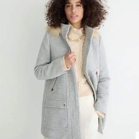 J. Crew Jackets & Blazers - J. Crew Chateau Parka Stadium Italian Wool Coat SZ 4